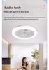 Nordic E27 Remote Control Fan Chandelier with Universal Mesh Cover
