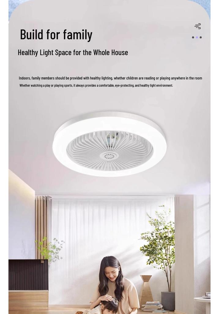 Nordic E27 Remote Control Fan Chandelier with Universal Mesh Cover