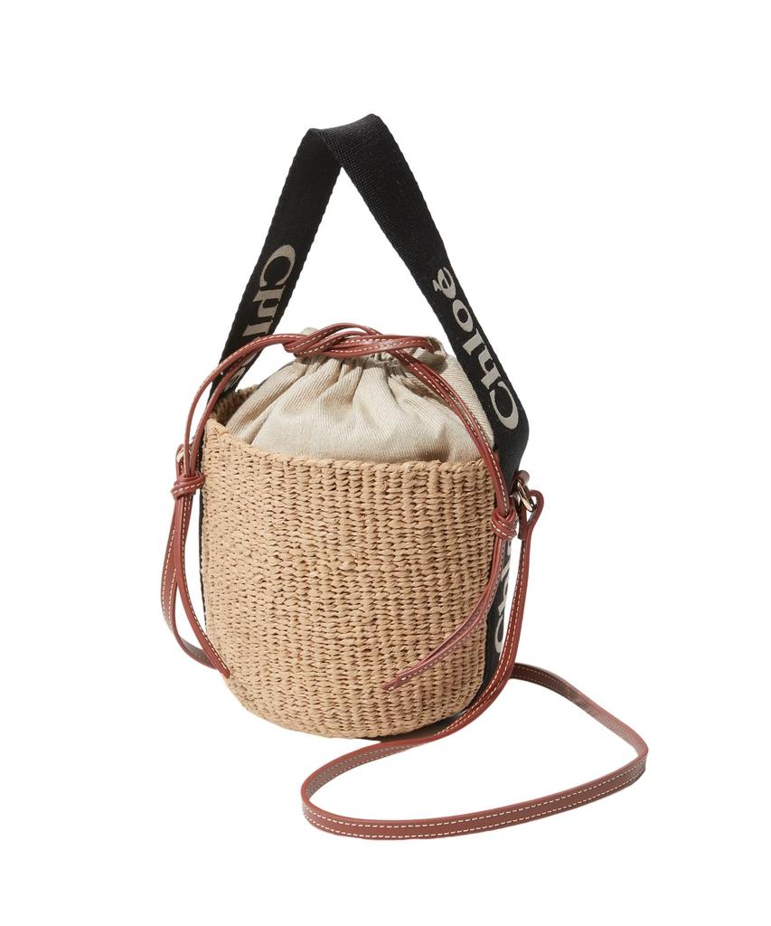 Chloe Woody Shoulder CHC23AS381L18 Women's Bag, Black/Beige, [Used]