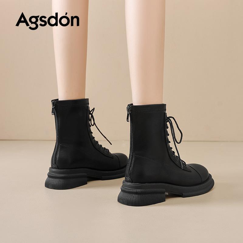 Augustine Martin Boots Women's 2025 New Autumn Platform Merard British Short Boots Western Knight Boots