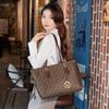 Korean Style 2026 Women's Trendy Casual Lettered Shoulder Bag - Large Capacity Bucket Handbag