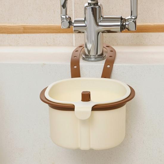 Yousheng Sink Filter, with Press-to-Dump Self-Cleaning Basket, Fast Draining Fine Mesh, Plastic Hanging Filter for