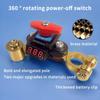12V-24V Car Battery Disconnect Switch Bidirectional Joint Can Rotate Disconnect Switch Anti-Power Off Leakage Circuit Breaker