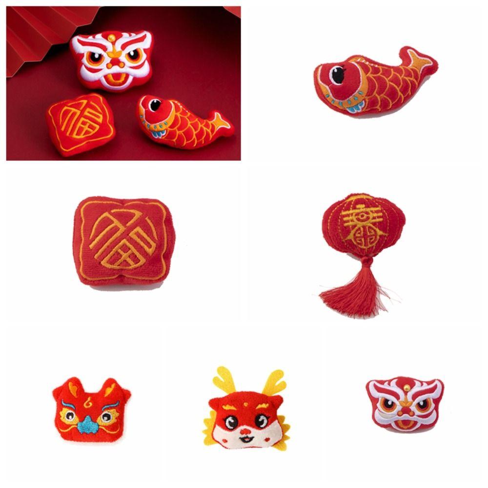 Lucky Spring Festival Pin Cute Chinese Style Pin Kawaii Lion Dance Brooch  Spring Festival