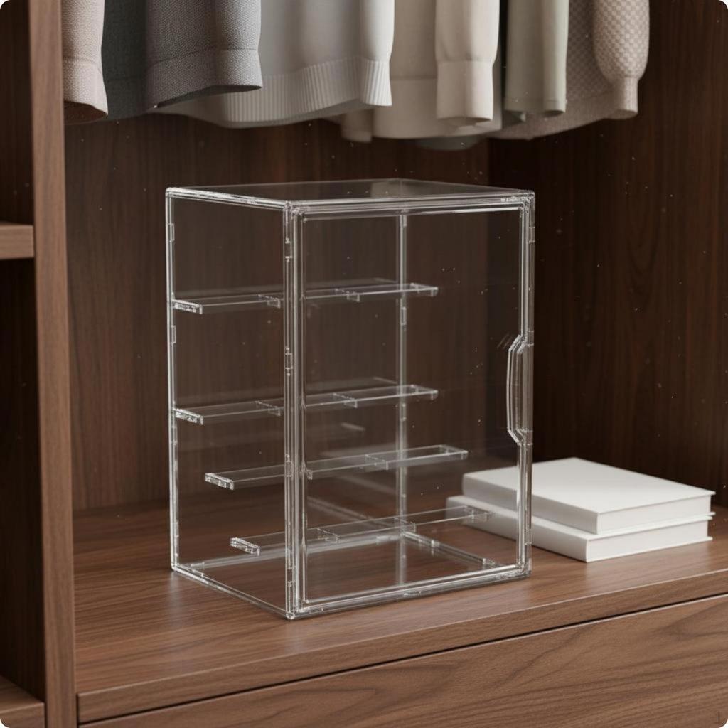 Transparent Handbag Display Case Stackable Clear Acrylic Bag Box for Closet, Wardrobe, Bedroom