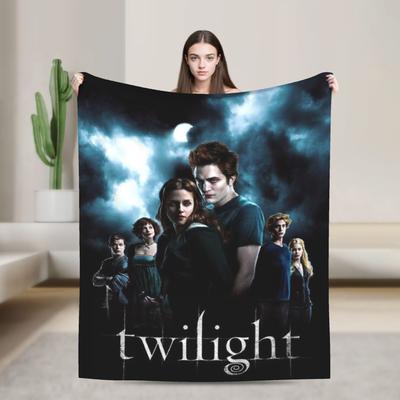Twilight Edward Bella Flanelové deky Super měkká přehozová deka pro domácí dekoraci Kempingová estetika Přehoz na postel Potah na pohovku