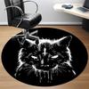 1pc Cat Cross Office Round Area Rug, Under Office Chairs Bedroom Living Room Home Decor, Room Deco, Available in Various Sizes