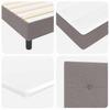 Box Spring Bed with Headboard Taupe 90 x 190 cm Fabric
