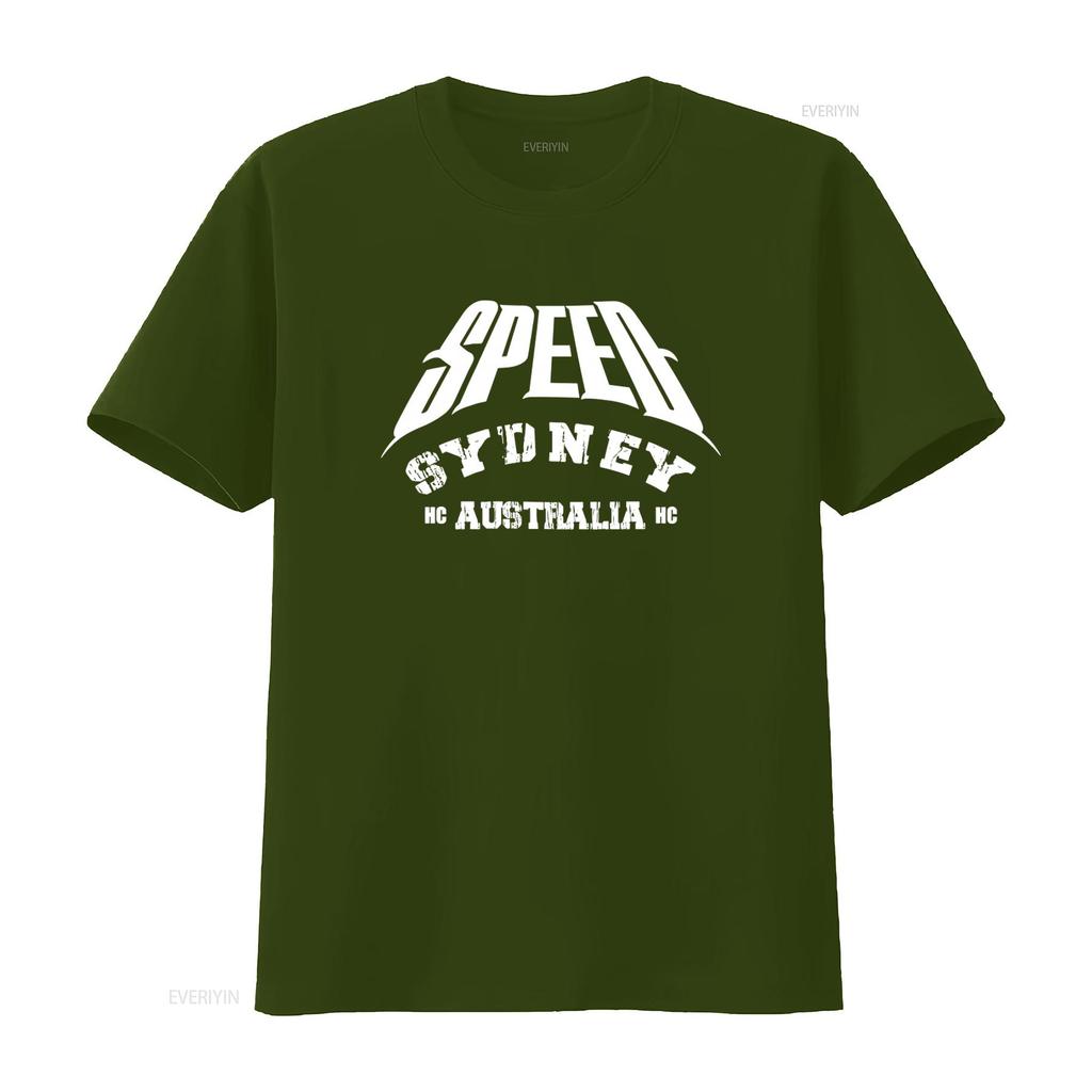 Speed Hardcore Punk Band T Shirt Sydney Australia Metal Rock Vintage Washed Comfortable Fashion Versatile Homme Casual Graphic