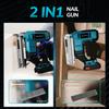 2000W 2-In-1 Woodworking Repair Machine Cordless Portable Electric Nail Gun Handheld Electric Nailer Stapler