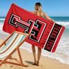 Texas Tech Red Raiders Print Beach Towel, Large Soft Quick Dry Towel for Beach Camping Swimming