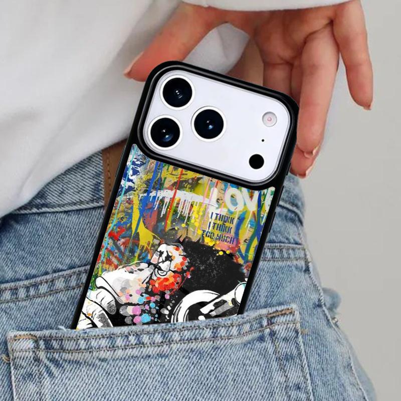 Graffiti Phone Case for iPhone 16e 15 14 13 12 17 Pro Max Plus Air 17pro Cover Coque