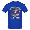 Unisex American 250 Anniversary USA Vintage T Shirt Streetwear Oversized Cotton Crewneck Sleeve Custom Tshirt