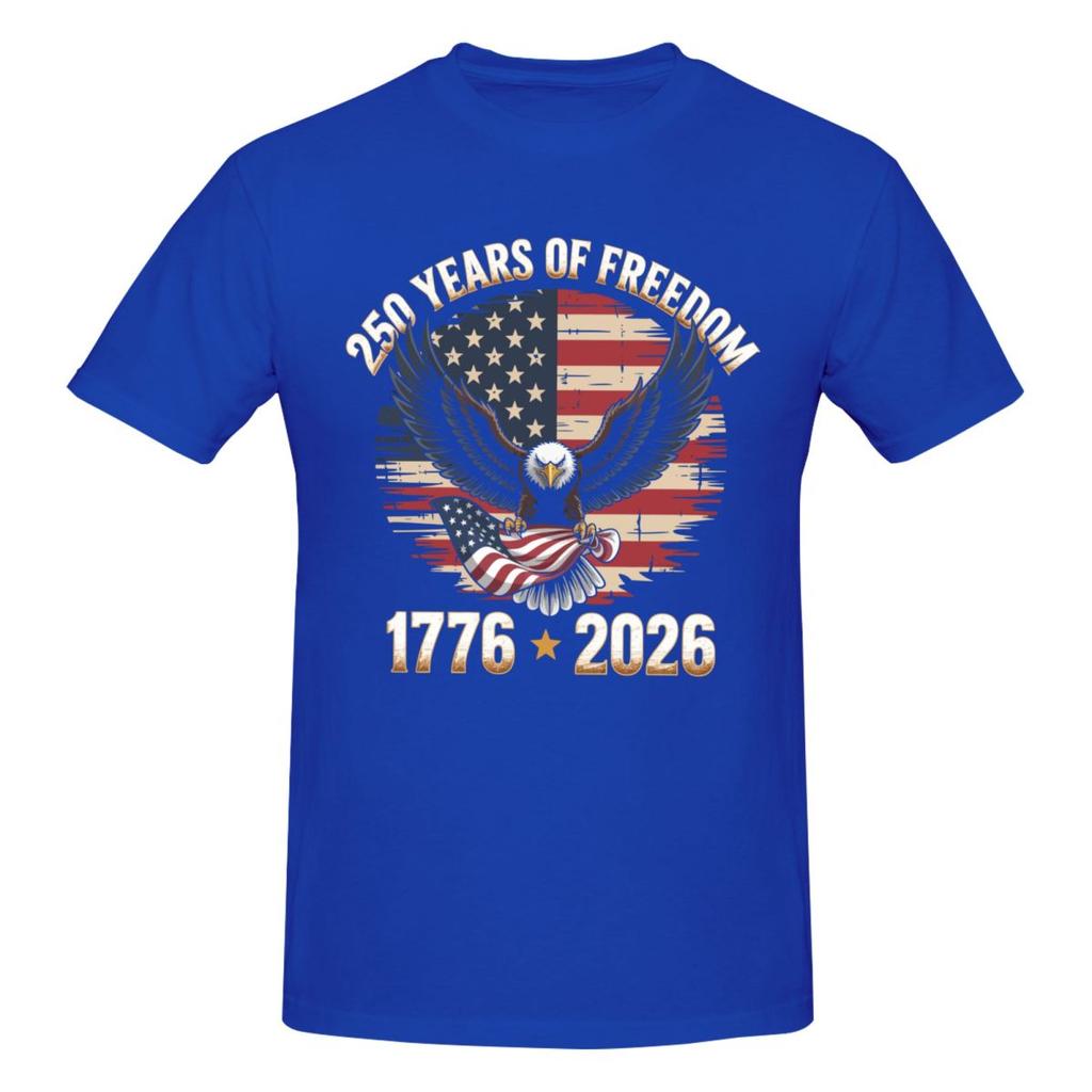 Unisex American 250 Anniversary USA Vintage T Shirt Streetwear Oversized Cotton Crewneck Sleeve Custom Tshirt