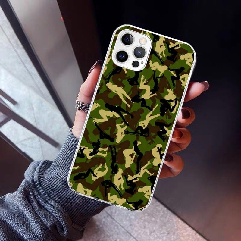 Camouflage Military Phone Case For iPhone 17 Air 16 15 Pro Max 14 Plus 13 Mini 12 11 Cover 7 8 SE Silicone Shell Print Fundas 17
