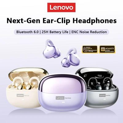 Oryginalne słuchawki bezprzewodowe Lenovo LE302 Bluetooth 6.0 Słuchawki z klipsem na ucho Słuchawki sportowe do muzyki Zestaw słuchawkowy HIFI Stereo Redukcja szumów Słuchawki