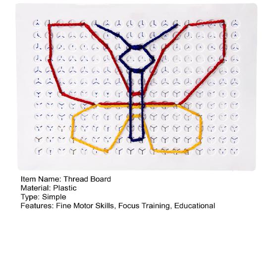 Yousheng Kids Threading Board with Pens Laces Fine Motor String Weaving Drawing Board Toddlers Boys Girls Stitch Grid DIY Lacing Board Toy