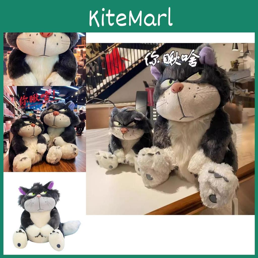 Niedliches graues Lucifer-Katzen-Plüschtier, weiche Puppe, Geschenk für Kinder und Erwachsene, bequemes Kissen
