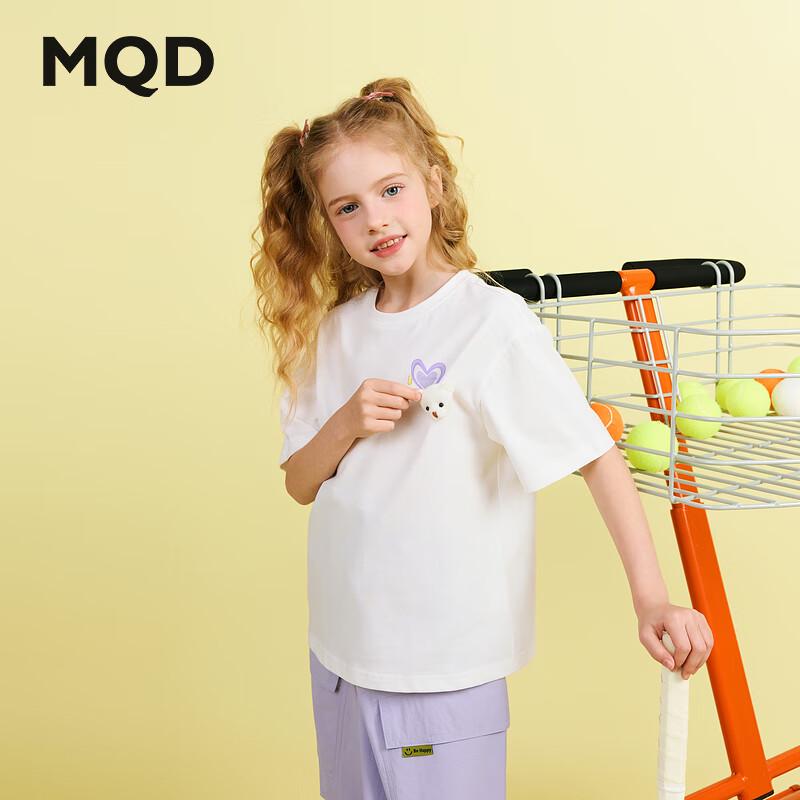 MQD Girls Summer Collegiate Style Short Sleeve T-shirt 110cm