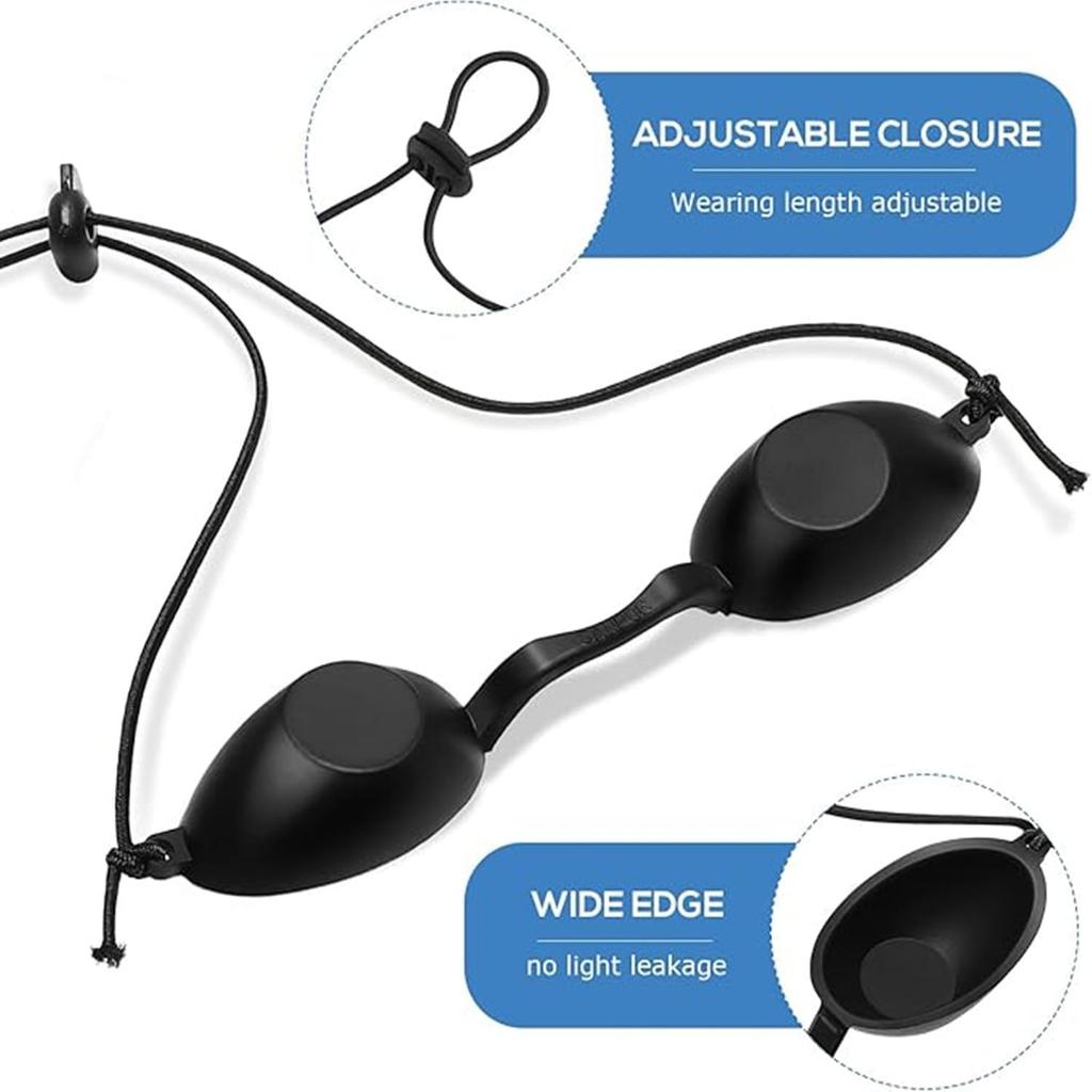 Goggles Blindfold 2 Pairs of Blackout Goggles Black