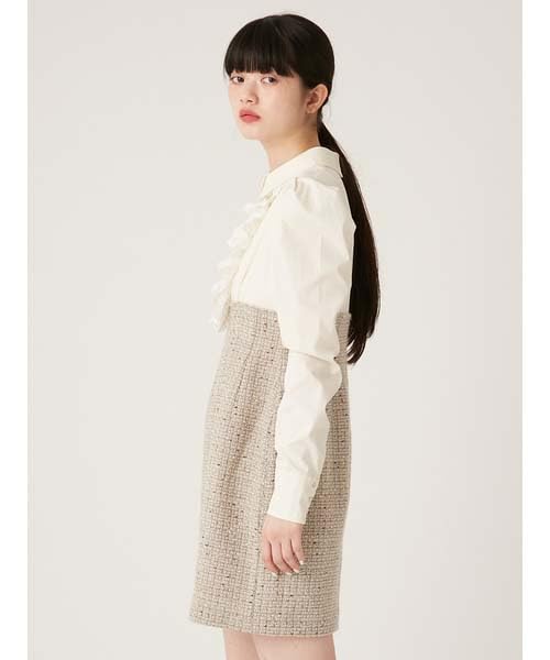 Lily Brown CANDY STOCK Front Beaded Dress L.B. Two-Tone (LWFO244812) Women's (BEG)