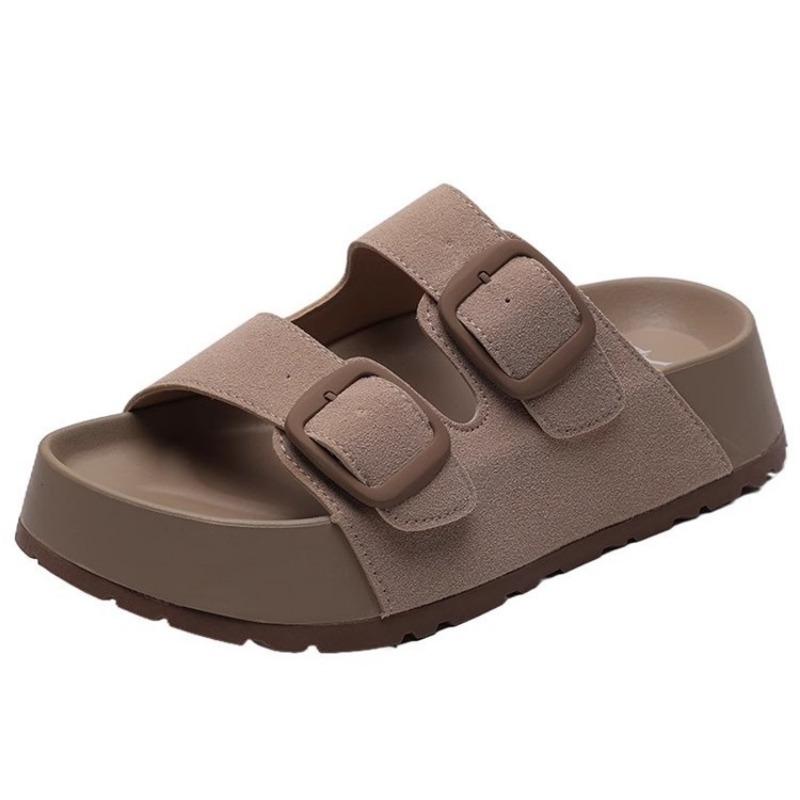Plateauschuhe Damen neue Damen coole Hausschuhe Sommerbekleidung weiche Sohle Strand runde Zehen Sandalen rutschfest tragen