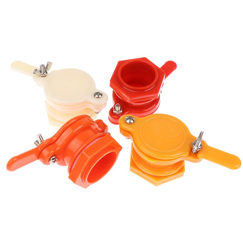 White Plastic Honey Gate Valve for Extractors - Beekeeping Tool for Honey Separation and Flow Control