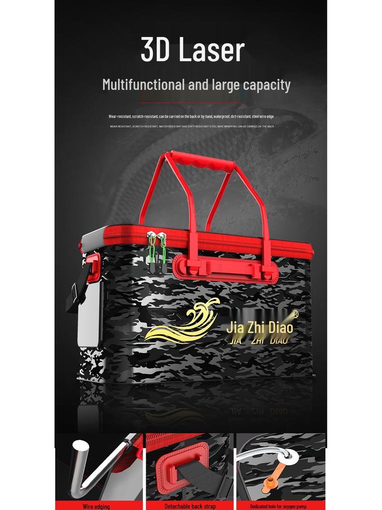 Multi-functional Foldable Fishing Bucket and Fish Protector