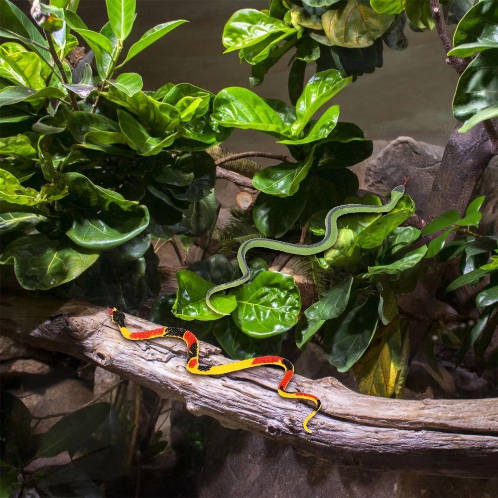 Artificial Figurines Python Rattlesnake Model PVC Material Snake Action Figure  Tricky Toys