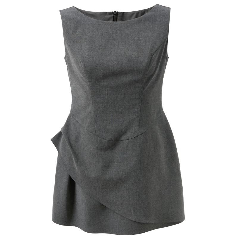 

Sancai 2026 Summer Sleeveless Round Neck A-Line Blazer Mini Dress S