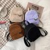 New Corduroy Shoulder Ins Mini Backpack for Women's Korean Version High School Student Forest Style Minimalist Retro Backpack