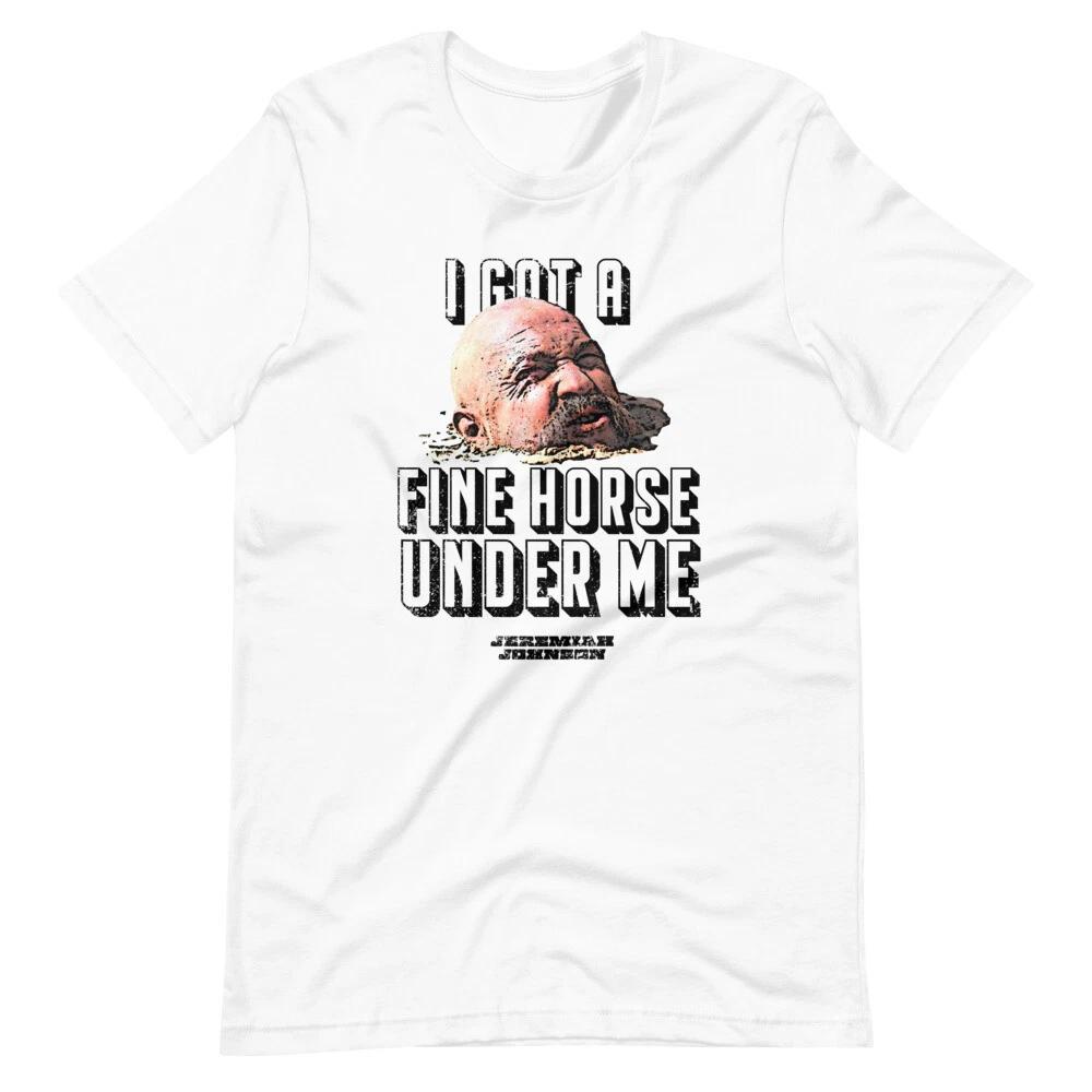 

JEREMIAH JOHNSON Del Gue Quote White Tee Short-Sleeve Unisex 100% Cotton T-shirt Mens Tees Top 2XL