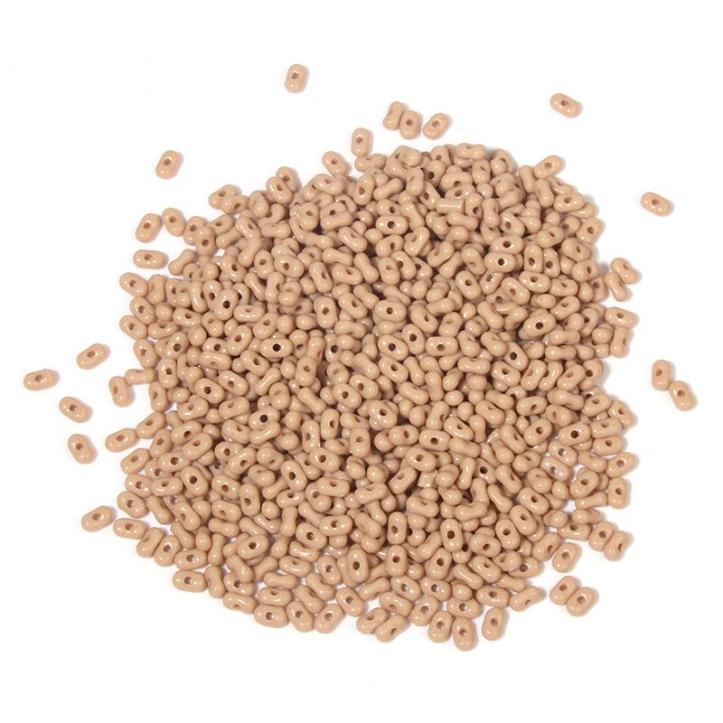 Solid Color 4x6mm Acrylic Rice Peanut Spacer Beads for DIY Bracelets and Hair Accessories