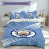 3pcs Manchester City Football Club Duvet Cover Set, Includes 1 Duvet Cover and 2 Pillowcases,Skin-Friendly&Comfortable Fabric,Suitable Bedding Sets