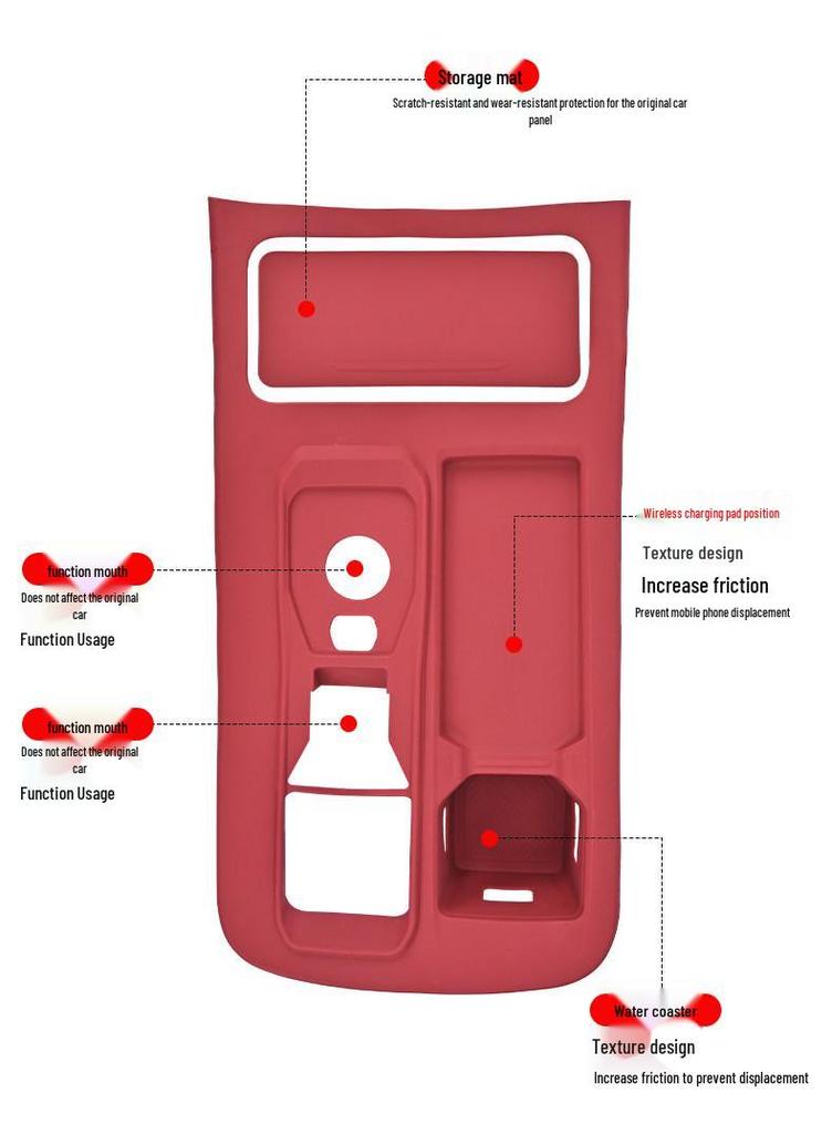Chery Jetour X70PLUS Center Console Silicone Anti-Slip Gear Pad Car Accessory