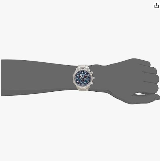 Citizen Promaster Sky Direct Silver CB5000-50L Eco-Drive Radio-Controlled Watch, Flight, Men's,