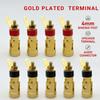 20PCS Small Gold-plated Push-type Spring Terminal Speaker Amplifier Spring Self-locking Socket Push-type Terminal