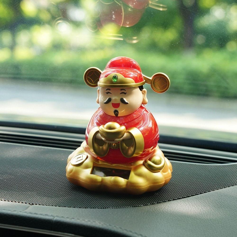 Chinese Style God of Fortune Sculpture Wealth Attracting Treasure Car Ornament  Office