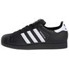 Adidas Originals Superstar 2 Abrasion Resistant Low top Skateboard Shoes Unisex Black Gold JI0079(Team1284-)
