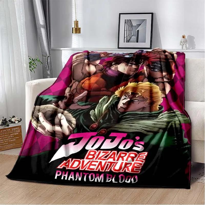 Anime JoJo Bizarre Adventure Flannel Blankets Print Child Adult  Throws Blanket Sofa Travel Teen Student Blanket