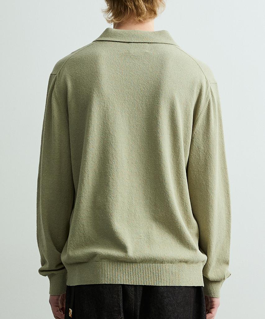 ONNHANS Open Collar Knit Pullover_Light Sage