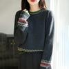 Maglione da Donna Autunno Inverno Pullover Ispessito Caldo Lavorato a Maglia a Righe Girocollo Strato Base Elasticizzato Manica Lunga Maglione Oversize Top