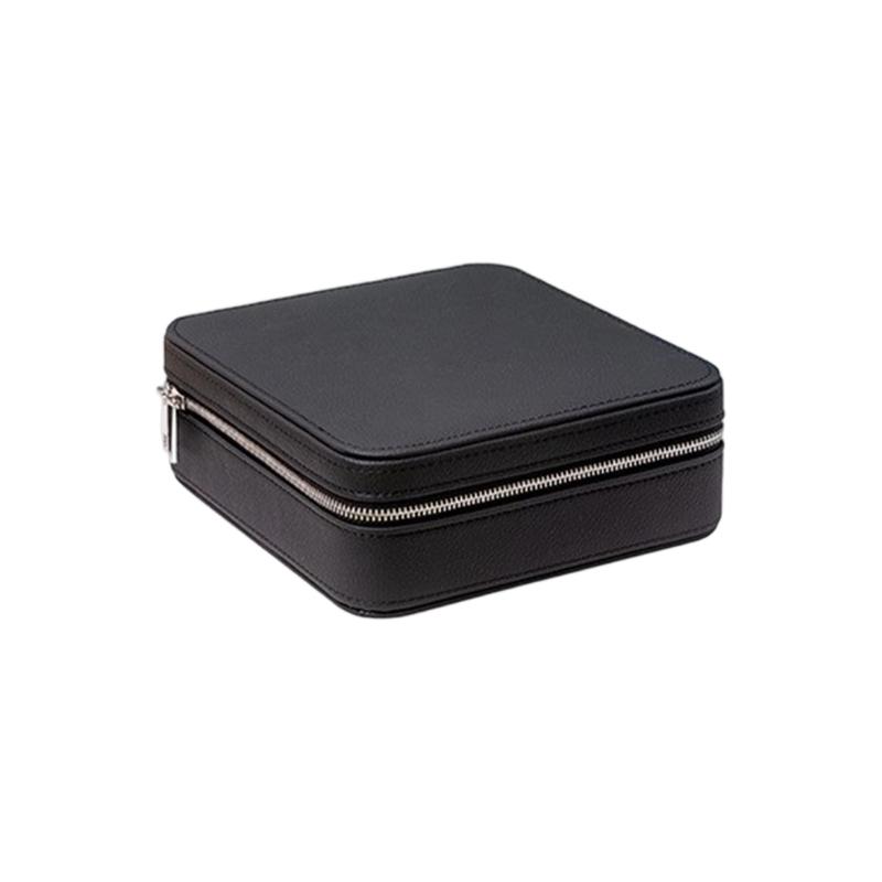 

Elegant Double Layer Watch and Eyewear Organizers Storage Box with Adjustable Dividers and Soft Lining Decoration чорний