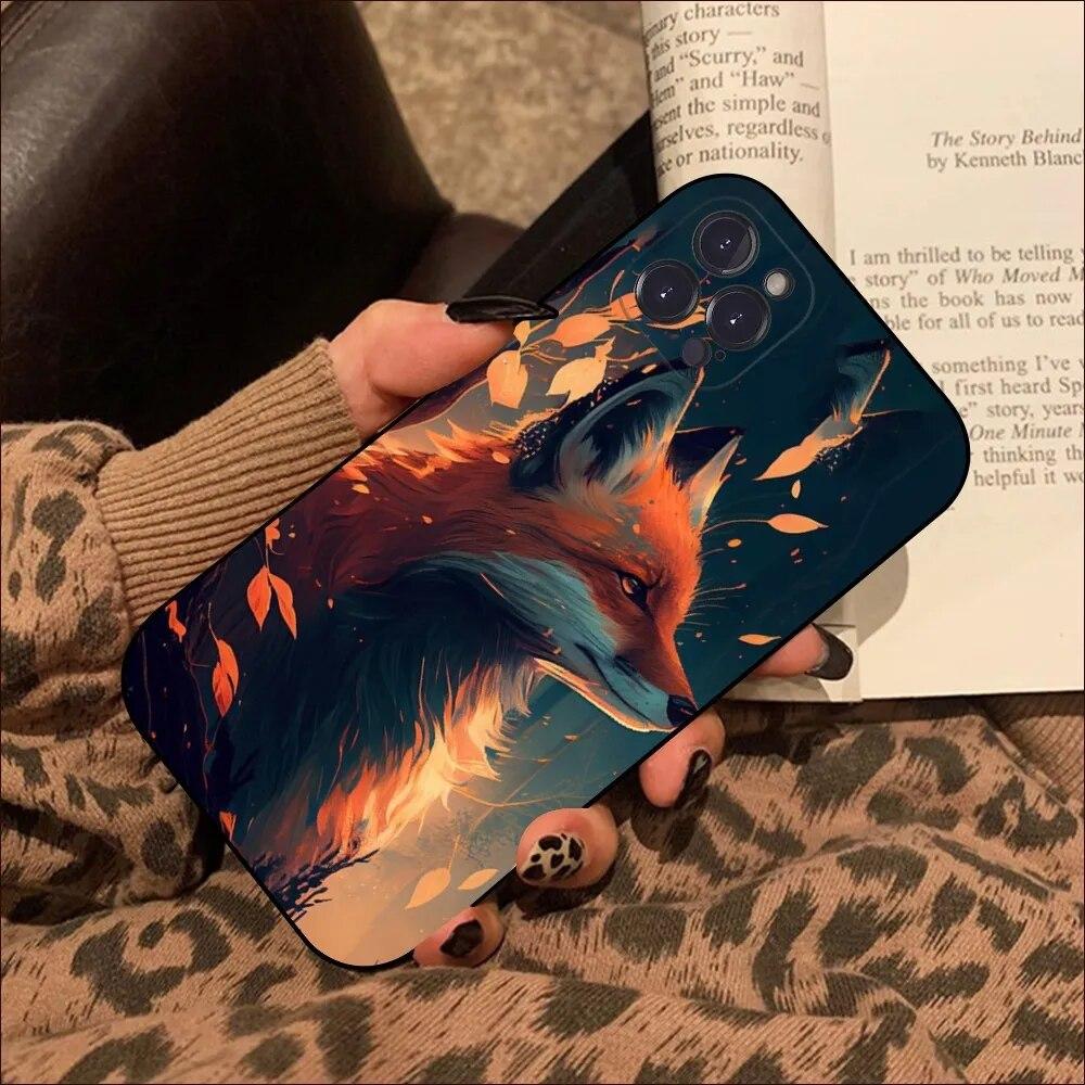 Cute Fox Phone Case For iPhone Samsung Galaxy Redmi Xiaomi Oppo OnePlus Note S A 7 8 9 10 11 12 13 14 20 21 22 23 53 54 Pro Max Plus Ultra TPU Soft