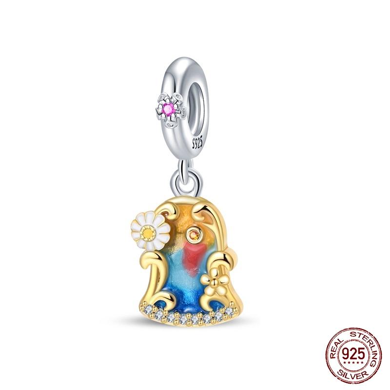 New 925 Silver Fashion Beer Champagne Red Wine Glass Drink Charms Beads Fit Original Bracelet DIY Jewelry Gift