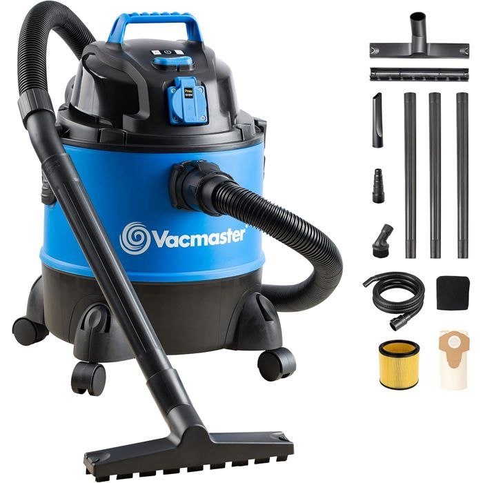 wet and dry vacuum cleaner - Vacmaster - 1250 W - 20 L - Blue - Foam filter - Sound level 89 dB
