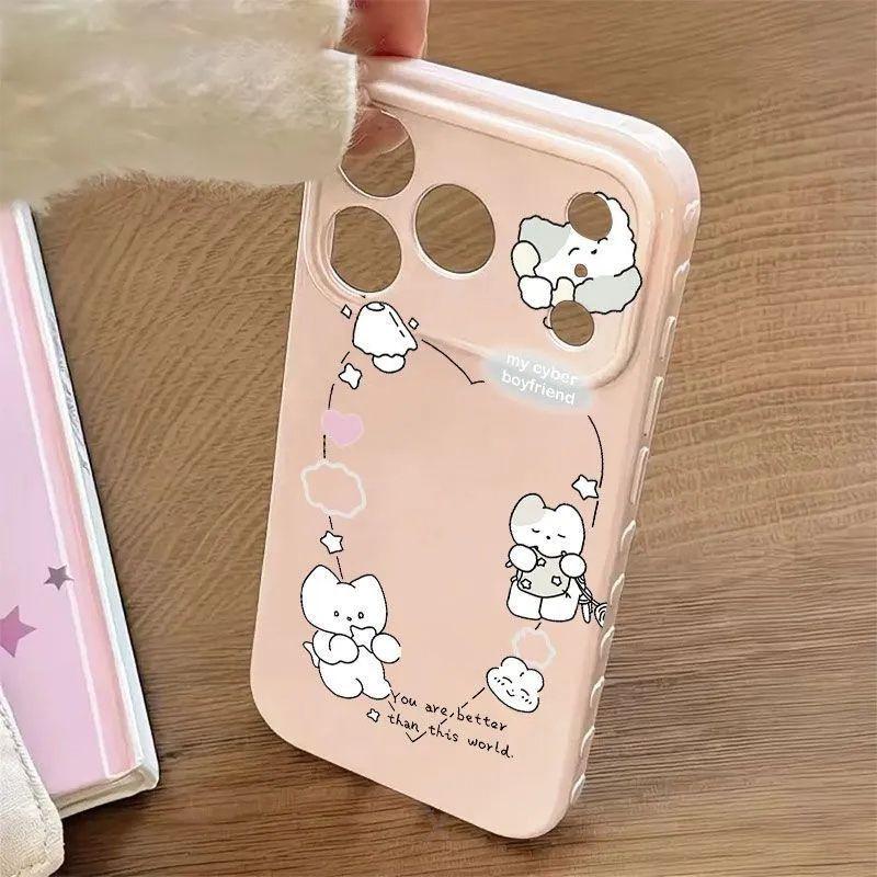 Heart Design Soft Phone Case, Full Coverage for Apple 13P, 14, 15, 16, 17 Pro Max