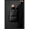 Men's Large Capacity Leather Backpack Business Casual Laptop Bag for Travel
