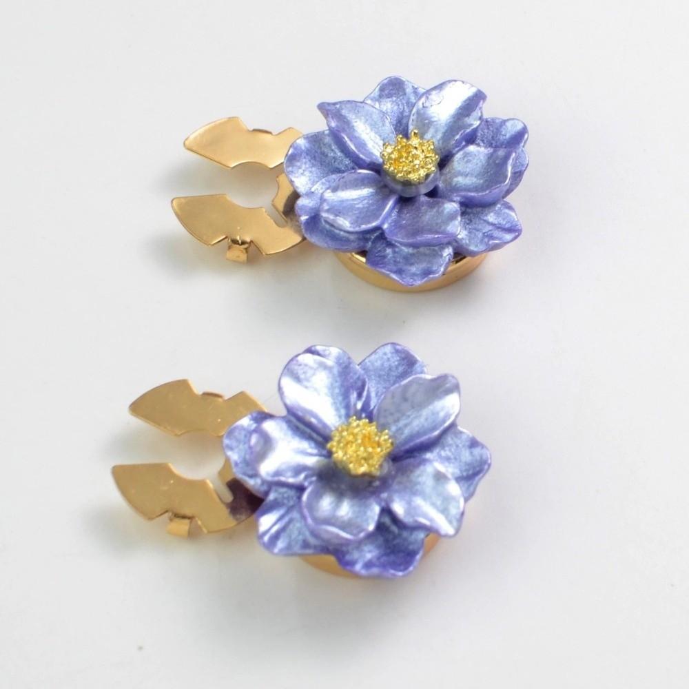 Flower Shape Button Covers Clothing Decoration Flower Button Covers Pearl Sleeve Button Clip Cloth