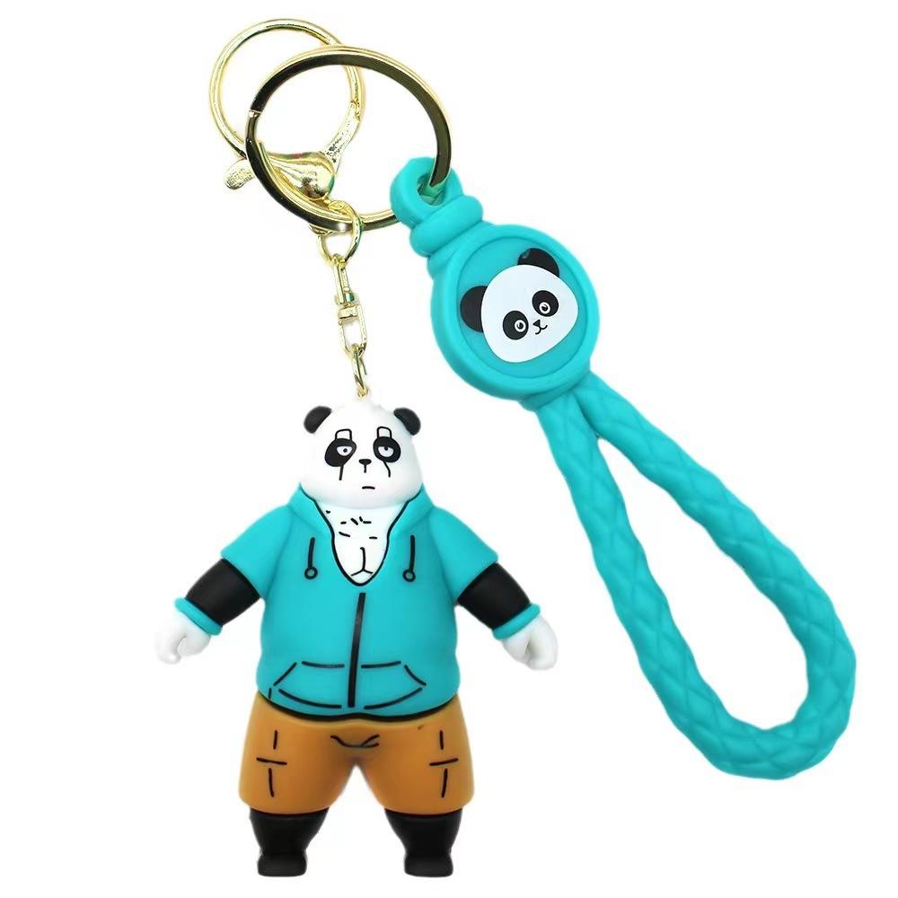 Chaoplay Creative Guochao Panda Family Three-dimensional Keychain Bag Pendant Car Keychain Gift Toy